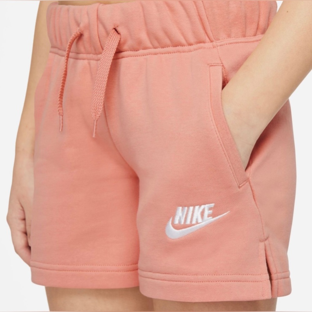 NWT🏷 Nike Girls’ Sportswear Club French Terry Pink Shorts